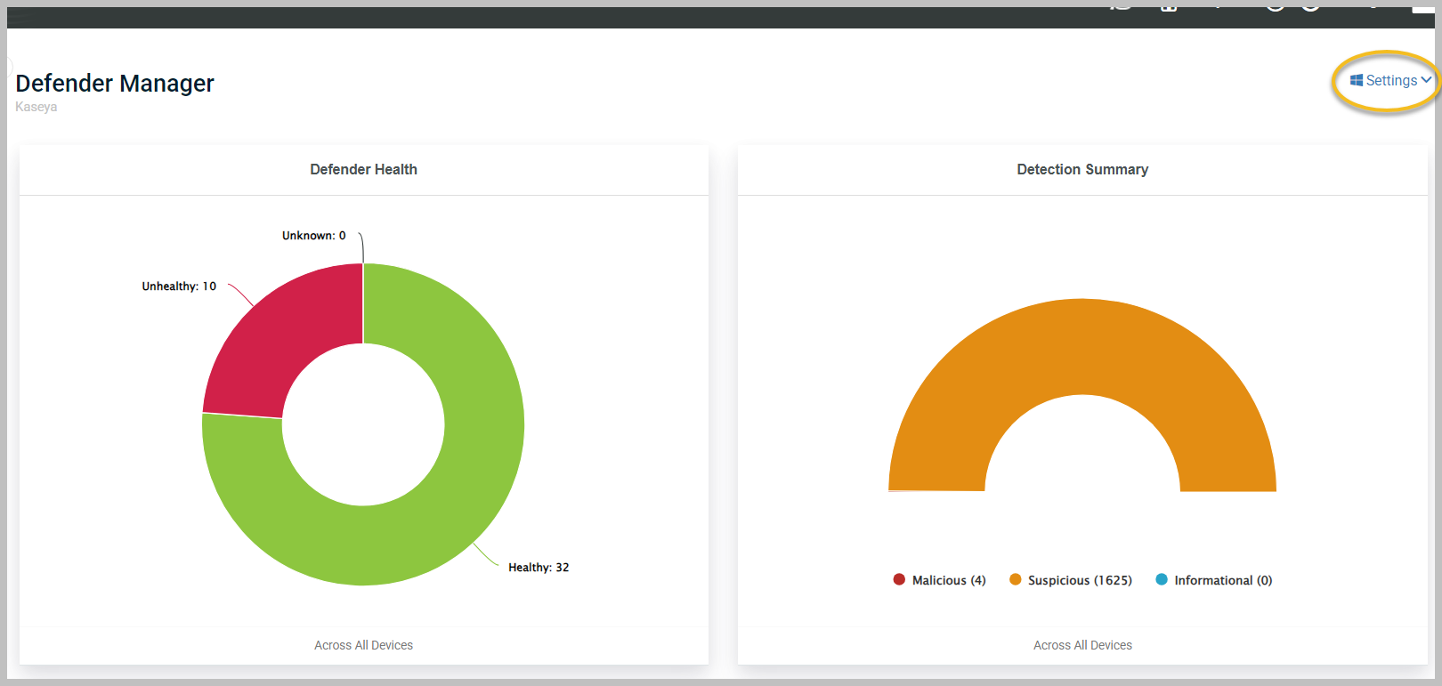 Clicker Defender Use the Defender Manager dashboard