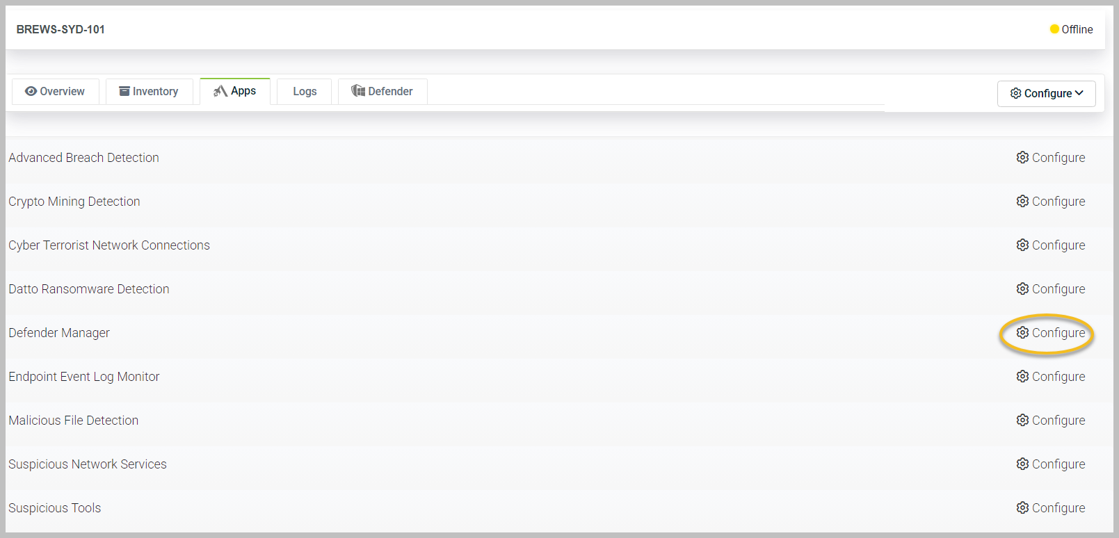 Enabling Microsoft Defender on a single machine