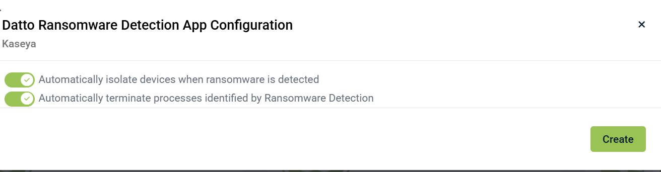 Configure Datto Ransomware Detection